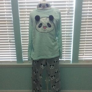 Fleece panda pajama set (3 piece) - NWOT